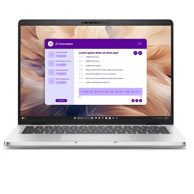 Máy Tính Xách Tay Dell Pro 14 PC14250 Core Ultra 5-235U/8GB DDR5/512GB SSD/14" Full HD+/Intel Graphic/Windows 11 Pro/Silver (PC14250U5235U3Y)