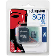 Thẻ Nhớ Kingston 8GB microSDHC Class 4 + SD Adapter (SDC4/8GB)