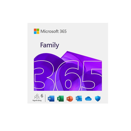 Phần Mềm Ứng Dụng Microsoft 365 Family English APAC Subscr 1YR Medialess FY25H2 (EP2-36878)
