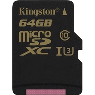 Thẻ Nhớ Kingston 64GB microSDXC Gold UHS-I Speed Class 3 + SD Adapter (SDCG/64GB)
