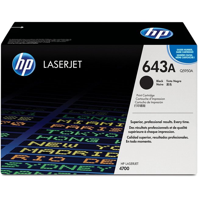 Mực In Laser Màu HP 643A Black Original LaserJet Toner Cartridge (Q5950A)