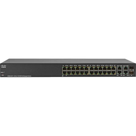 Cisco SF300-24PP 24-Port 10/100Mbps PoE+ Managed Switch With Gig Uplinks (SF300-24PP-K9-EU)