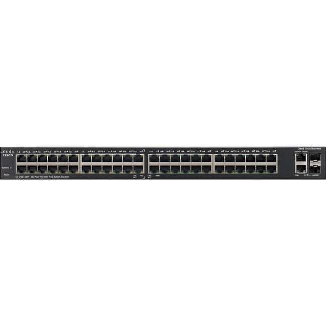 Cisco SF200-48P 48-Port 10/100Mbps PoE Smart Switch (SLM248PT-G5)