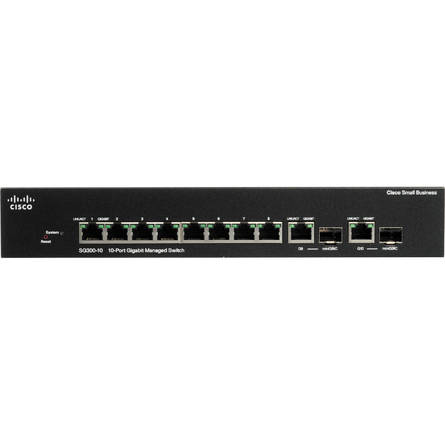 Cisco SG300-10 10-Port Gigabit Managed Switch (SRW2008-K9-G5)