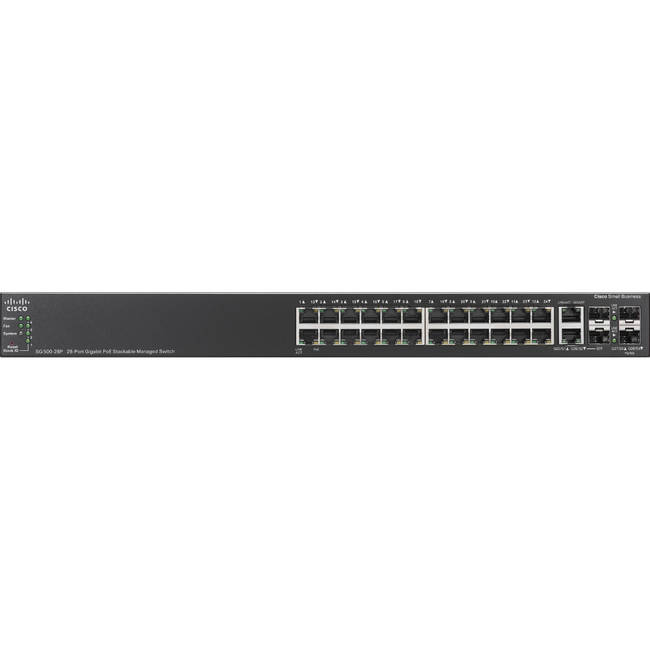 Cisco SG500-28P 28-Port Gigabit POE Stackable Managed Switch (SG500-28P-K9-G5)