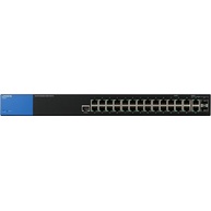 Linksys LGS528 24-Port Gigabit Managed Switch + 2xGigabit Ethernet + 2xGigabit SFP/RJ45 Combo Ports (LGS528-AP)