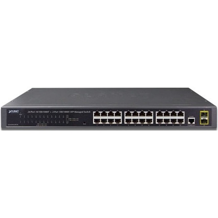 Planet 24-Port Layer 2 Managed Gigabit Ethernet Switch W/2 SFP Interfaces (GS-4210-24T2S)