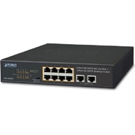 Planet 8-Port 10/100TX 802.3at PoE + 2-Port 10/100TX Desktop Switch (FSD-1008HP)