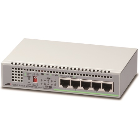 Allied Telesis 5-Port Gigabit Ethernet Unmanaged Switch (AT-GS910/5)