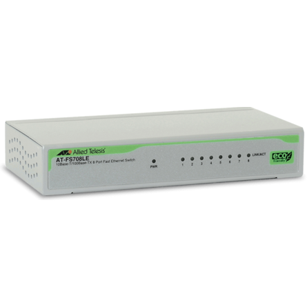 Allied Telesis 8-Port Unmanaged Fast Ethernet Switch (AT-FS708LE)