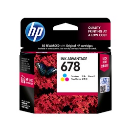 HP 678 Tri-color Original Ink Advantage Cartridge (CZ108AA) HP 678 Tri-color Original Ink Advantage Cartridge (CZ108AA)