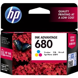 HP 680 Tri-color Original Ink Advantage Cartridge (F6V26AA) HP 680 Tri-color Original Ink Advantage Cartridge (F6V26AA)