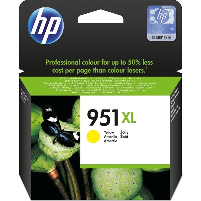 HP 951XL High Yield Yellow Original Ink Cartridge (CN048AA)