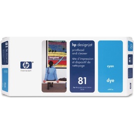 HP 81 Cyan DesignJet Dye Printhead and Printhead Cleaner (C4951A) HP 81 Cyan DesignJet Dye Printhead and Printhead Cleaner (C4951A)