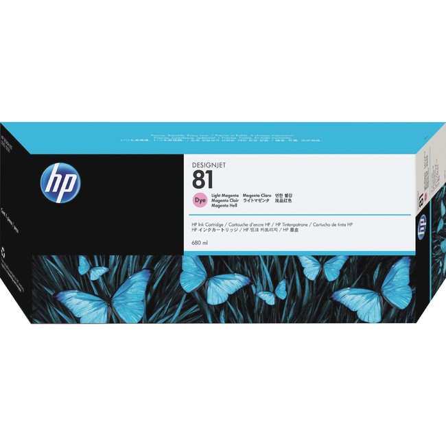 HP 81 680-ml Light Magenta DesignJet Dye Ink Cartridge (C4935A)