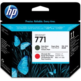 HP 771 Matte Black/Chromatic Red DesignJet Printhead (CE017A) HP 771 Matte Black/Chromatic Red DesignJet Printhead (CE017A)