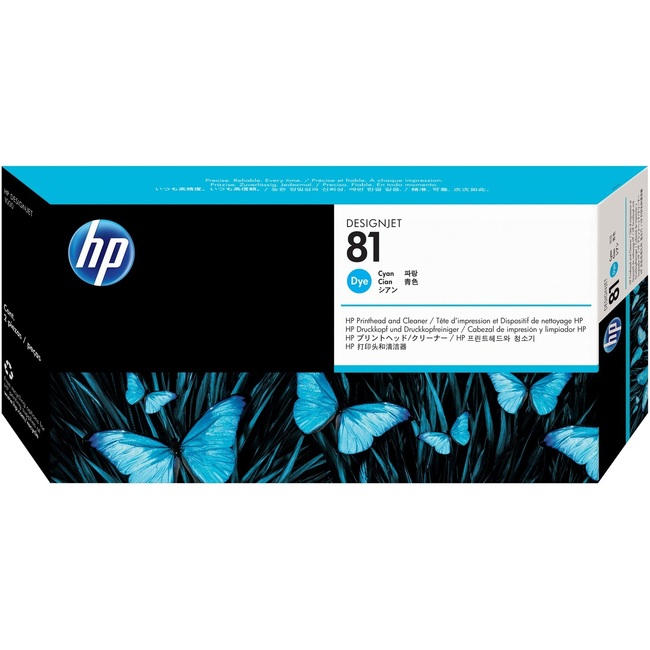 HP 81 680-ml Cyan DesignJet Dye Ink Cartridge (C4931A)