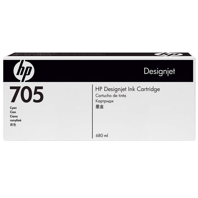 HP 705 680-Ml Cyan Designjet Ink Cartridge (CD960A)