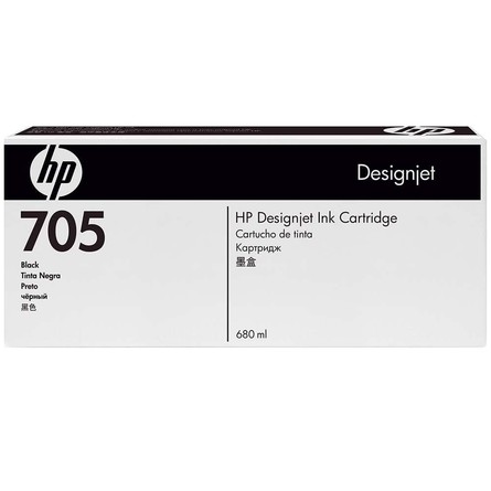 HP 705 680-Ml Black Designjet Ink Cartridge (CD959A)