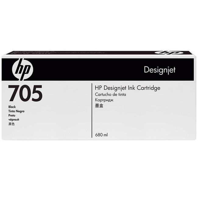HP 705 680-Ml Black Designjet Ink Cartridge (CD959A)
