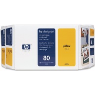 HP 80 Value Pack 350-ml Yellow Ink Cartridge and Printhead (C4893A)