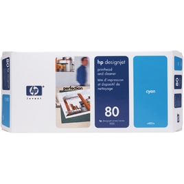 HP 80 Value Pack 350-Ml Cyan Ink Cartridge And Printhead (C4891A) HP 80 Value Pack 350-Ml Cyan Ink Cartridge And Printhead (C4891A)