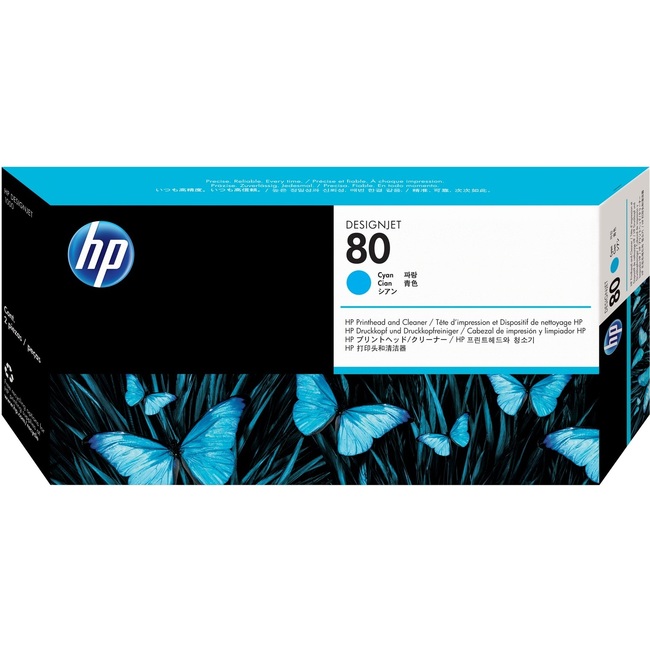 HP 80 350-ml Cyan DesignJet Ink Cartridge (C4846A)