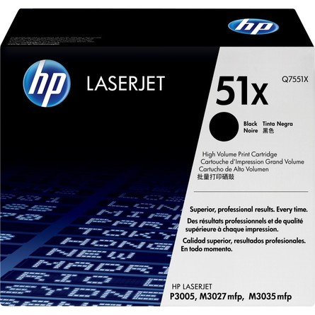 HP 51XC Black Laserjet Cartridge (Q7551XC)