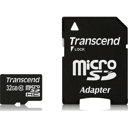 Thẻ Nhớ Transcend 32GB microSDHC Class 10 + SD Adapter (TS32GUSDHC10)