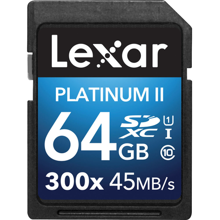 Thẻ Nhớ Lexar Platinum II 300x 64GB SDXC UHS-I Class 10 (LSD64GBBNL300)
