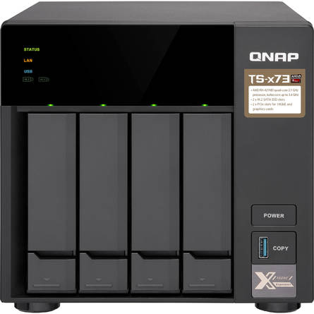 Thiết Bị Lưu Trữ NAS QNAP AMD RX-421ND/4GB DDR4/4-Bay (TS-473-4G)