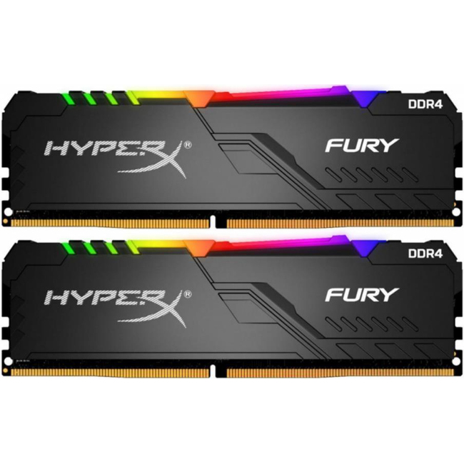Ram Desktop Kingston HyperX Fury RGB 16GB (2x8GB) DDR4 3200MHz (HX432C16FB3AK2/16)