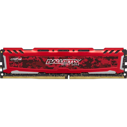 Ram Desktop Crucial Ballistix Sport LT Red 8GB (1x8GB) DDR4 3000MHz (BLS8G4D30AESEK)