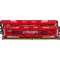 Ram Desktop Crucial Ballistix Sport LT Red 16GB (2x8GB) DDR4 2666MHz (BLS2K8G4D26BFSE)