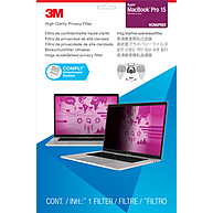 Miếng Dán Chống Nhìn Trộm 3M Dành Cho MacBook Pro 15 Model 2016 Hoặc Mới Hơn High Clarity Black Filter (HCNAP002)